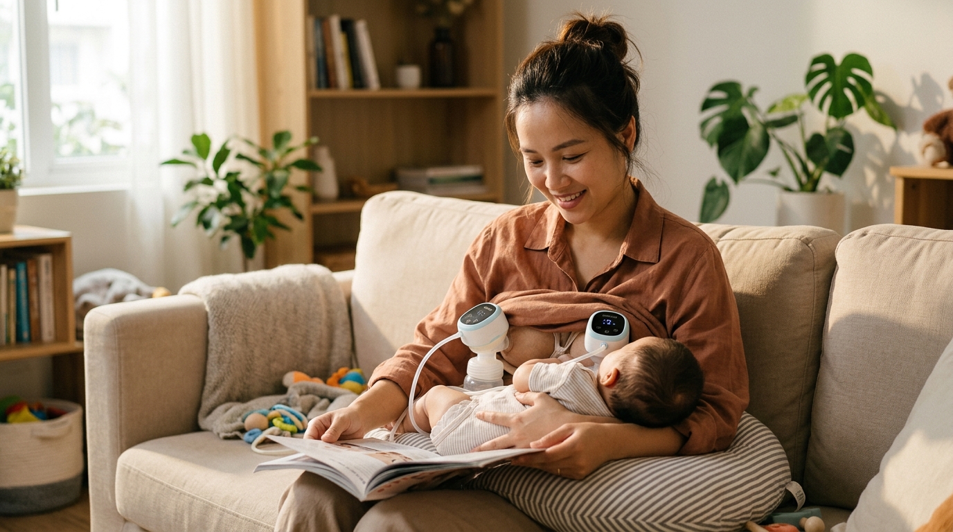 Máy hút sữa điện đôi không dây EMOON review